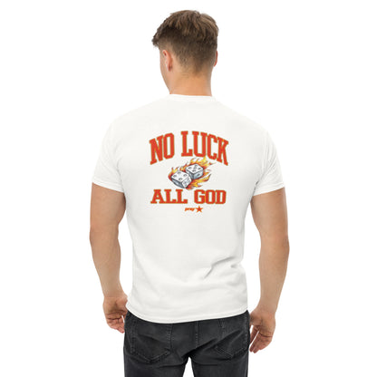 Camiseta clásica Back No Luck All God Blanca - Hombre