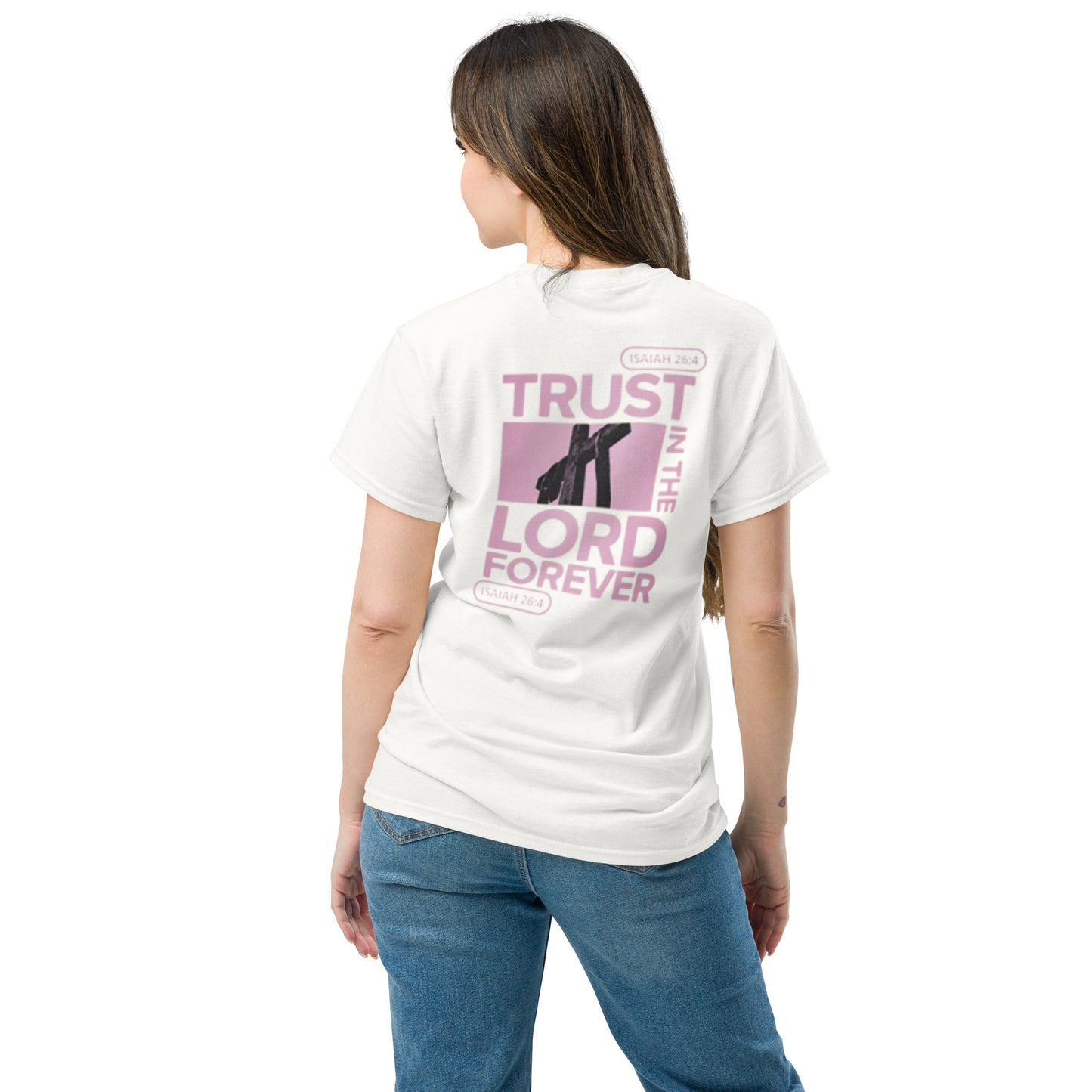 Camiseta Back Trust in the Lord White - Mujer