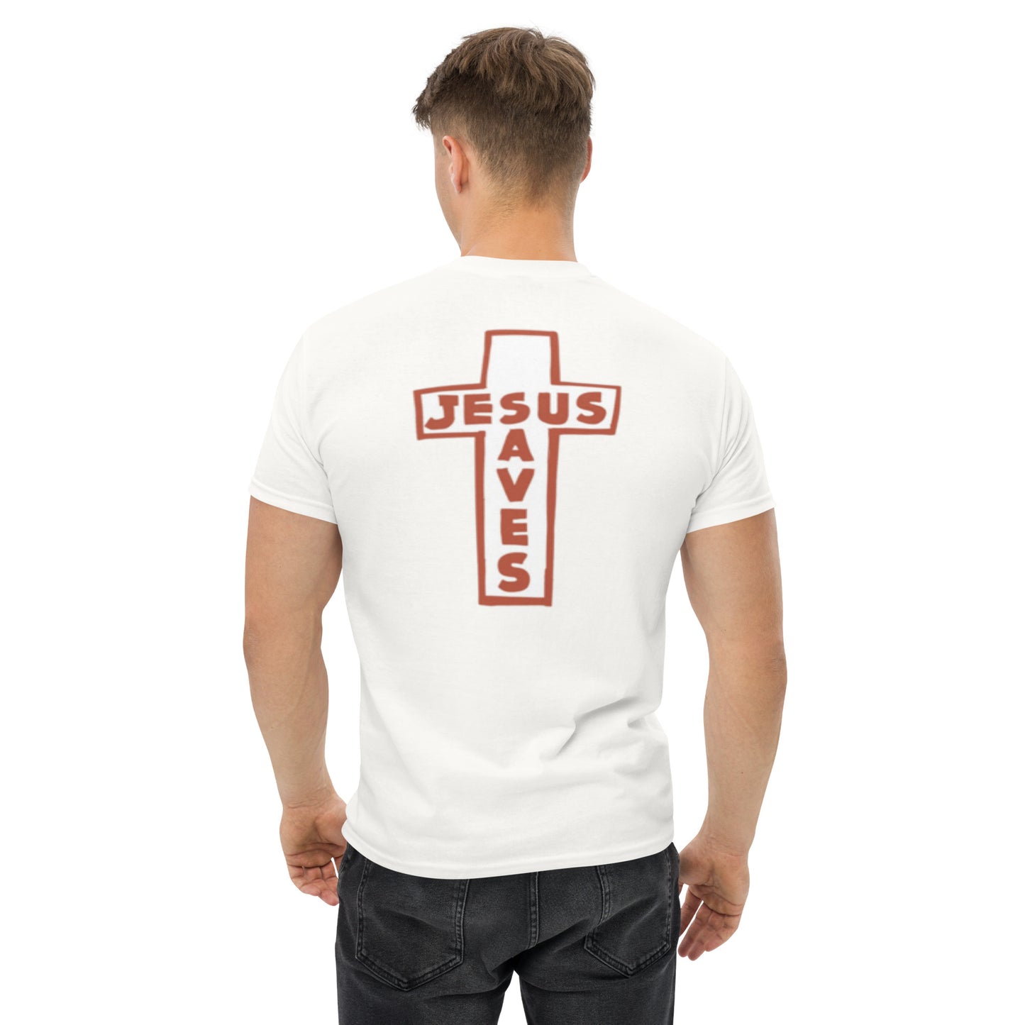 Camiseta Essential Back Jesus Saves - Hombre