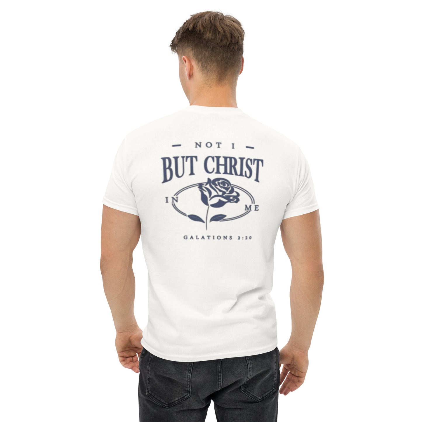 Camiseta Back Not I But Christ - Hombre