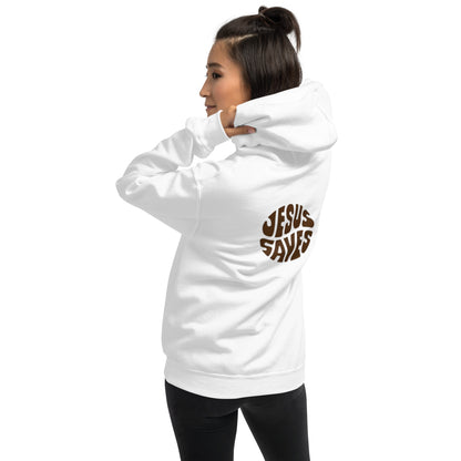 Sudadera con capucha Back Circle Jesus Saves White - Mujer